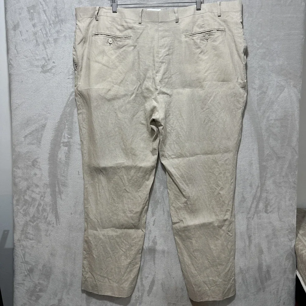 Lauren Ralph Lauren Navy Blue Label 100% Linen Men's Pants Size 50R